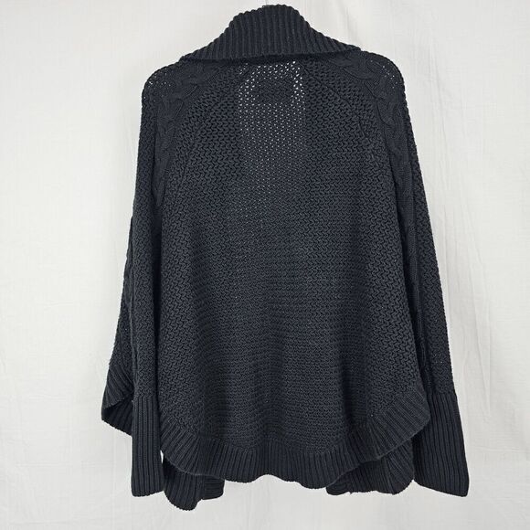 UGG Maribeth Cocoon Cable Knit Button Front Cardigan Sweater in Black Size M/L - Picture 7 of 7